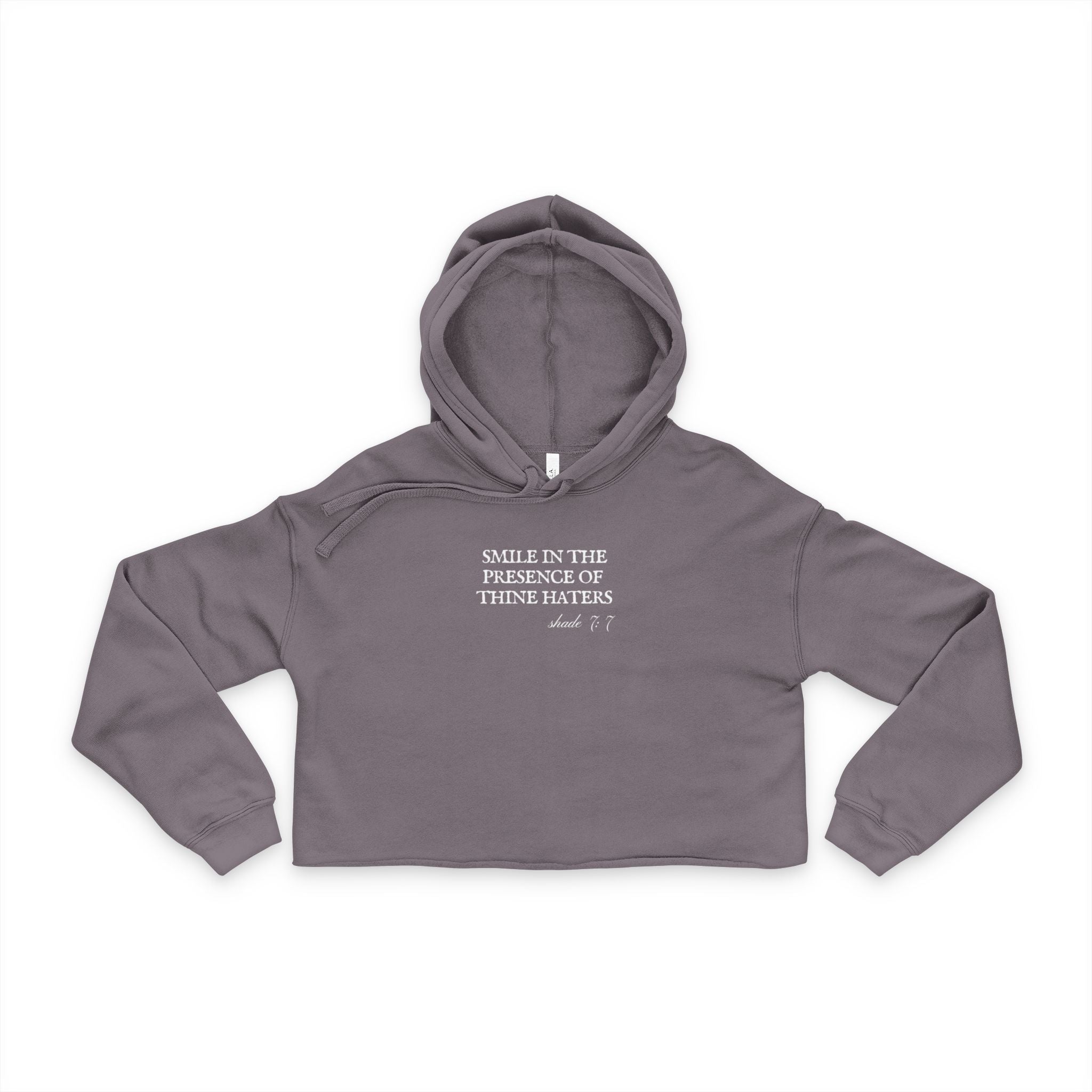 Smile In The Presence Of Thine Haters Women's Cropped Hoodie