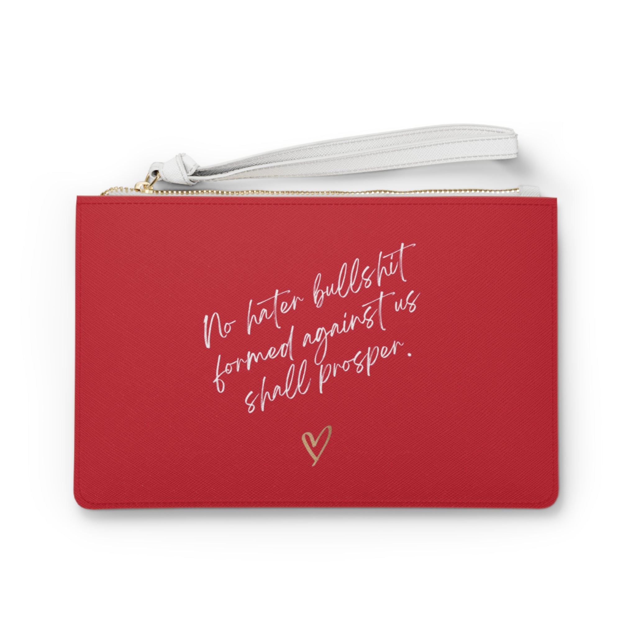 No Hater Bullshit Formed Against Us Shall Prosper Clutch Bag