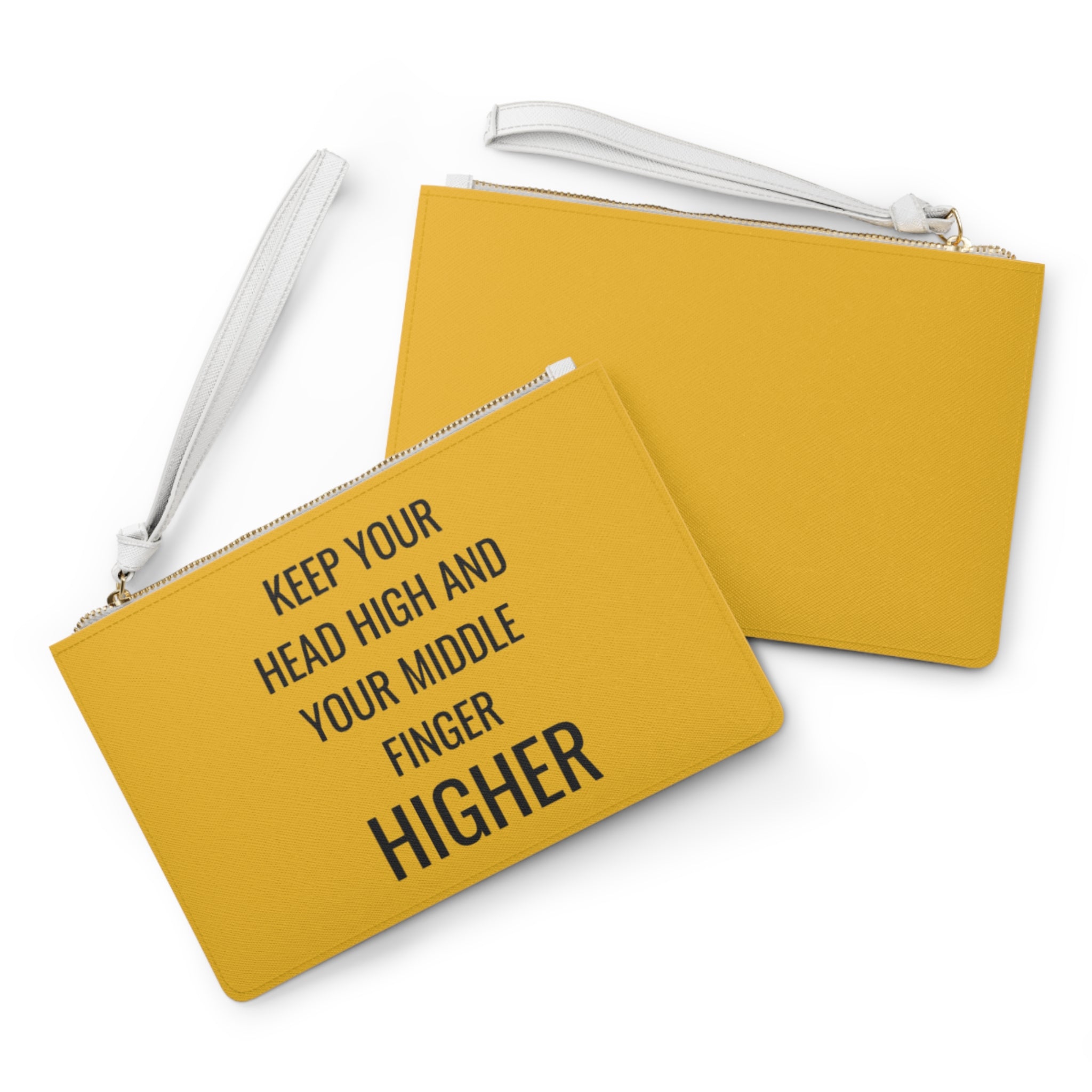 Keep Your Head High And Your Middle Finger Higher Clutch Bag