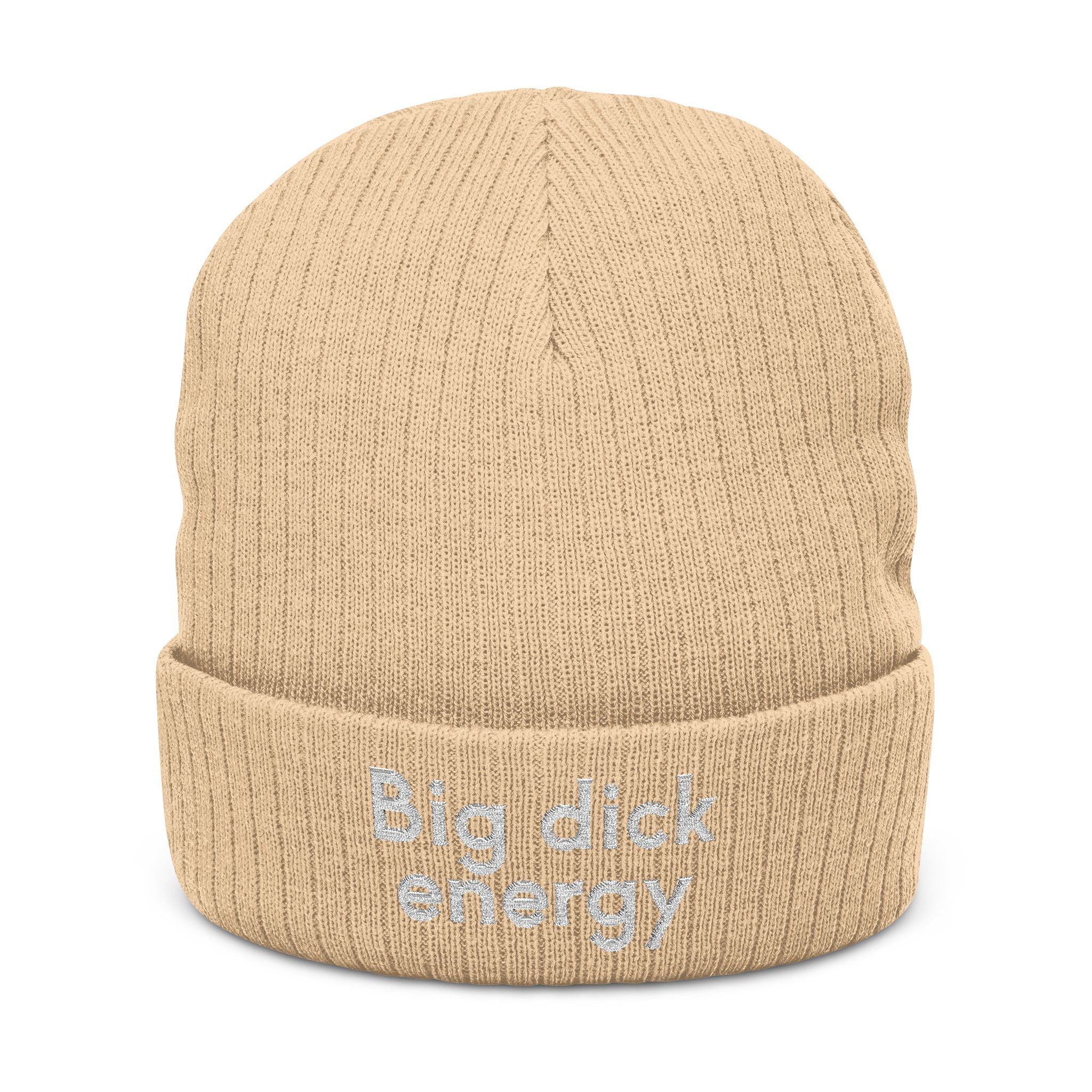 Big Dick Energy Embroidered Ribbed Knit Beanie