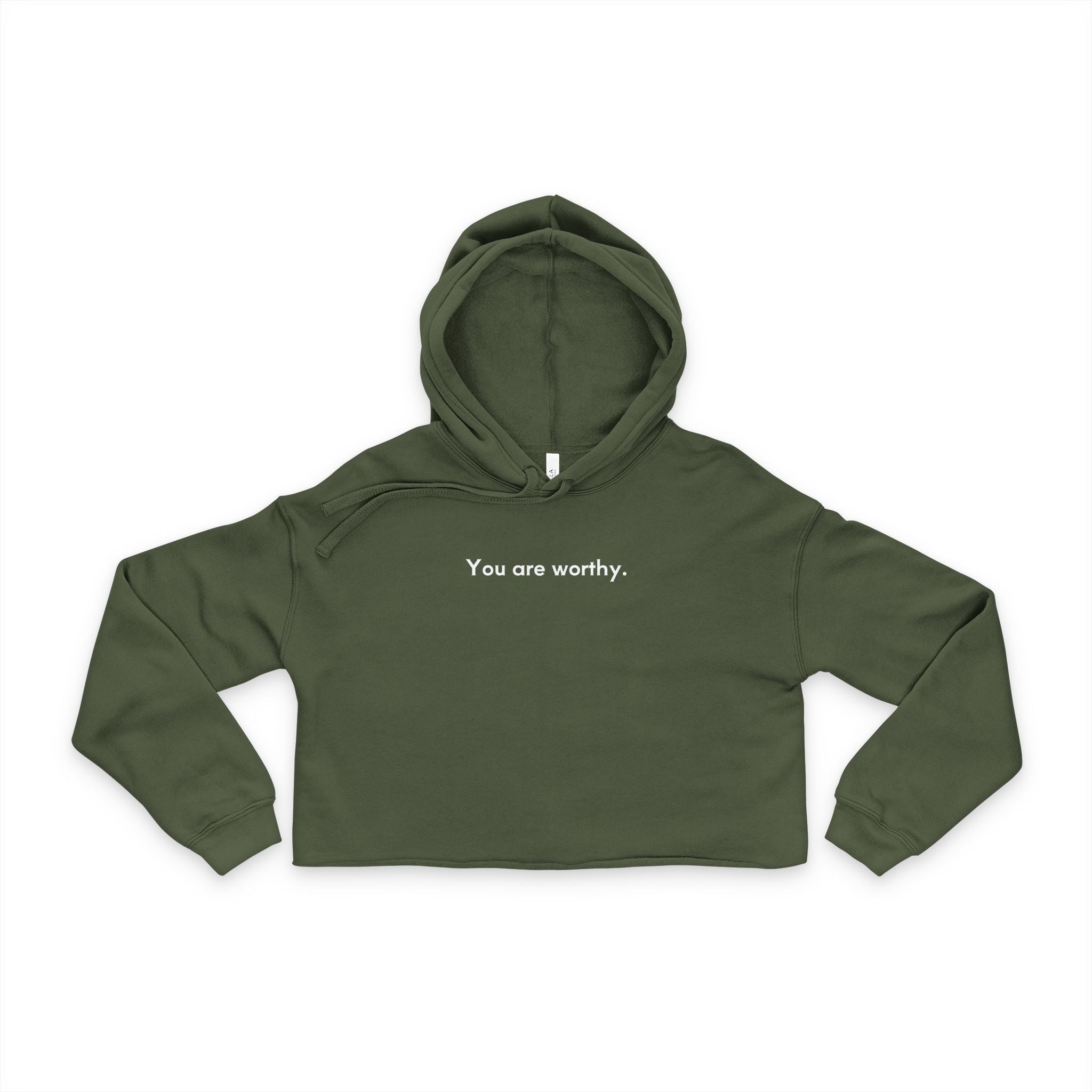 You Are Worthy Women's Cropped Hoodie