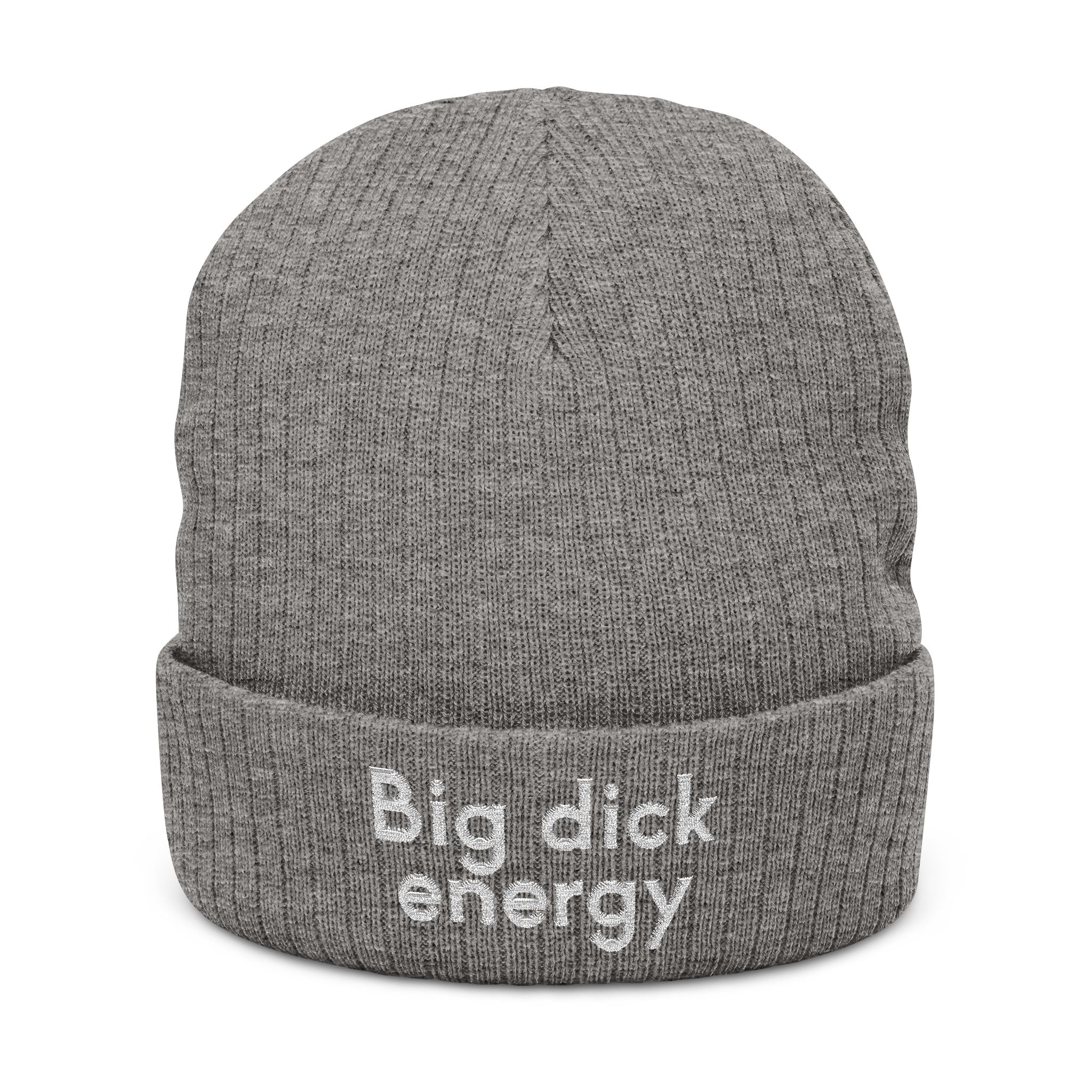 Big Dick Energy Embroidered Ribbed Knit Beanie