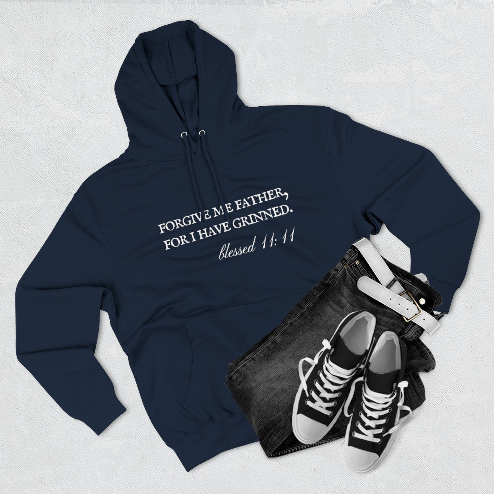 Forgive Me Father, For I Have Grinned Unisex Fleece Hoodie