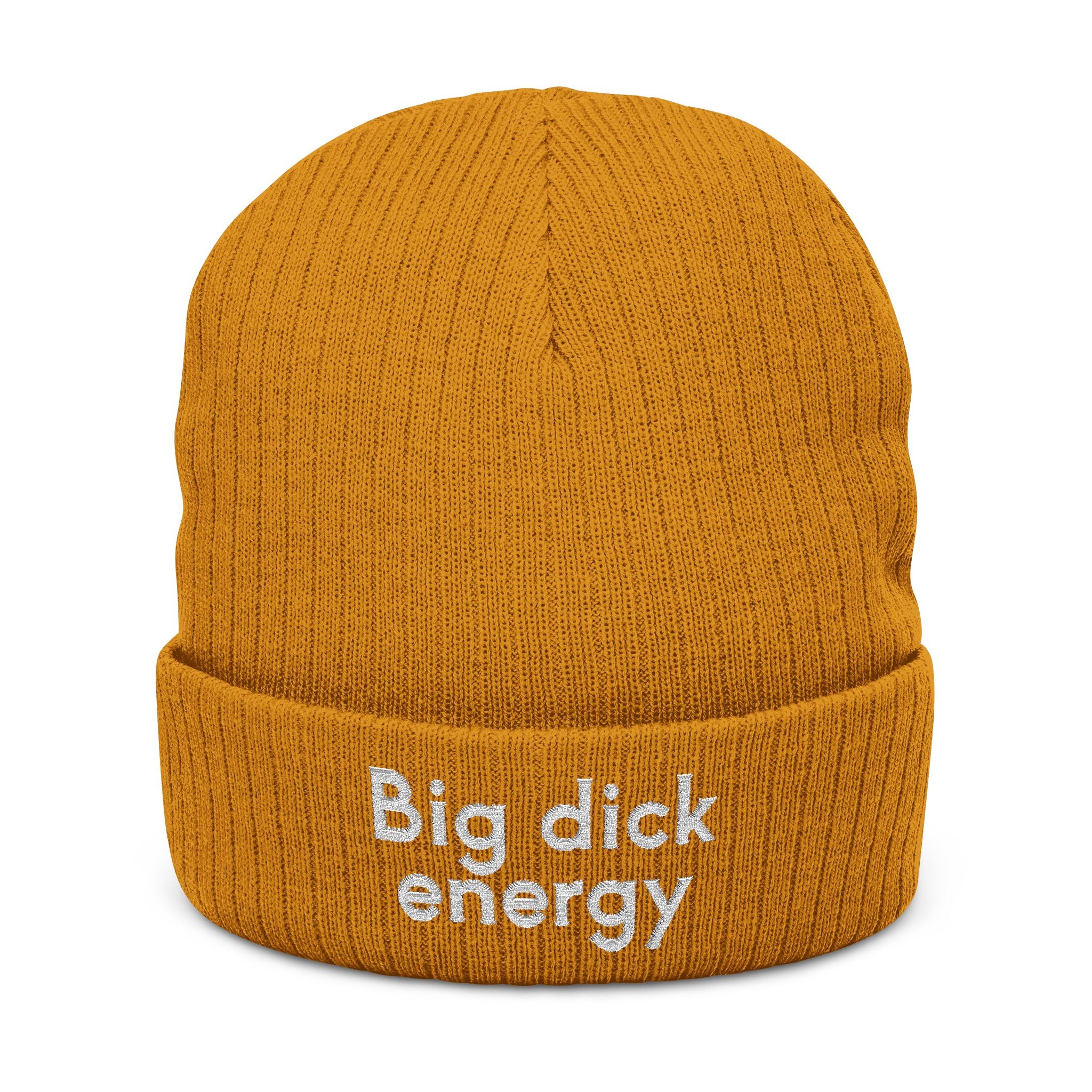 Big Dick Energy Embroidered Ribbed Knit Beanie