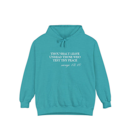 Thou Shalt Leave Unread Those Who Test Thy Peace Unisex Hoodie