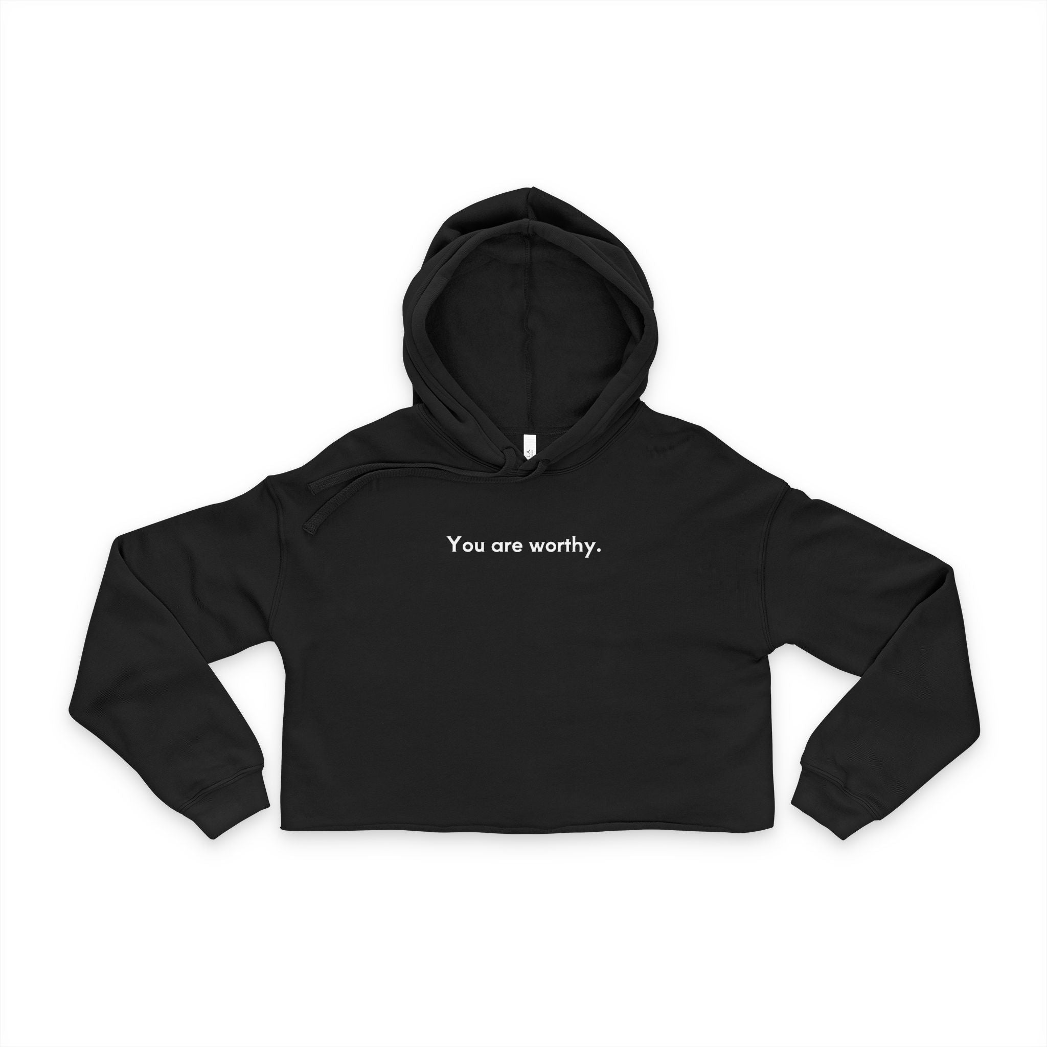 You Are Worthy Women's Cropped Hoodie