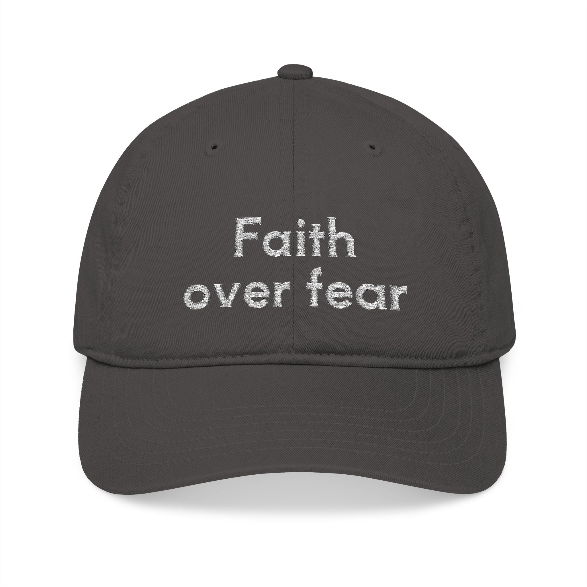 Faith Over Fear Embroidered Organic Baseball Cap