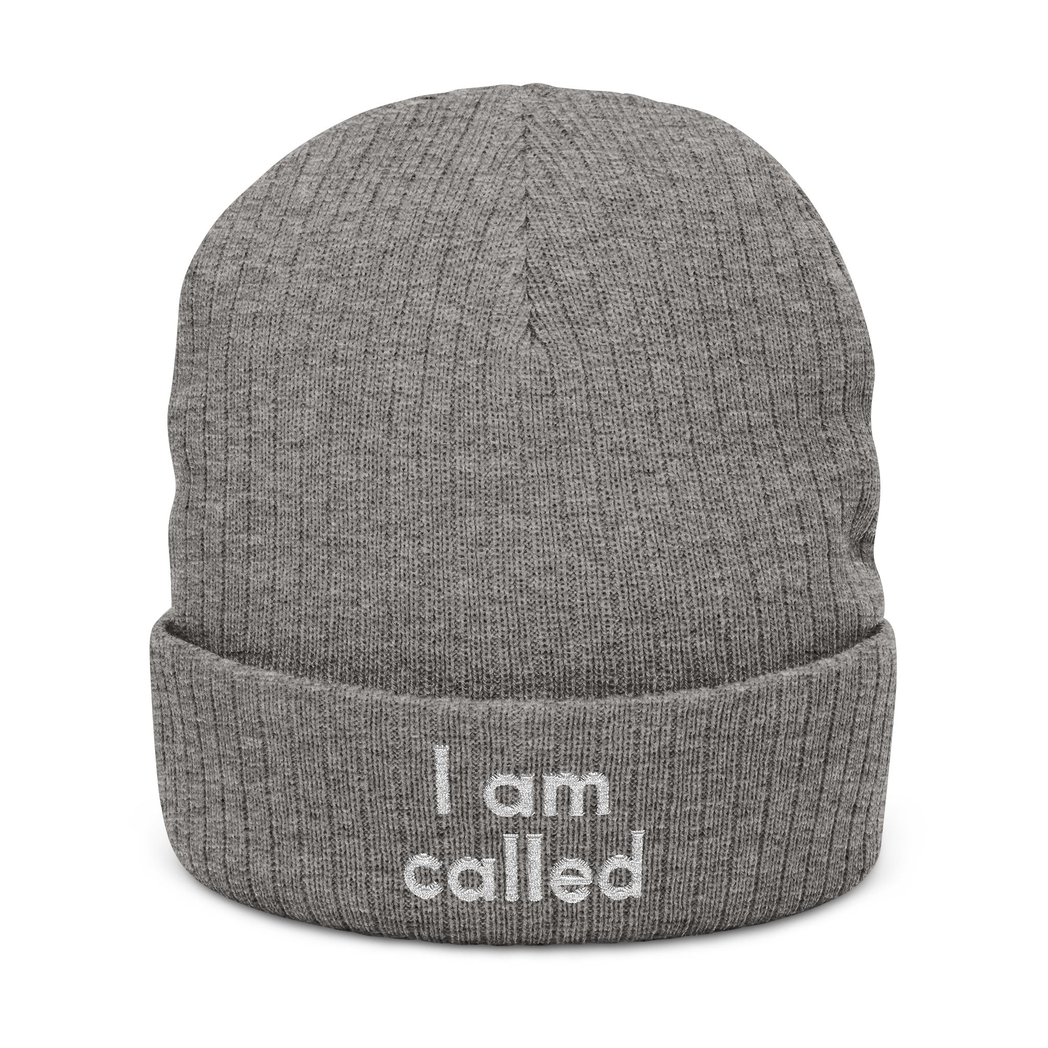 I Am Called Embroidered Ribbed Knit Beanie