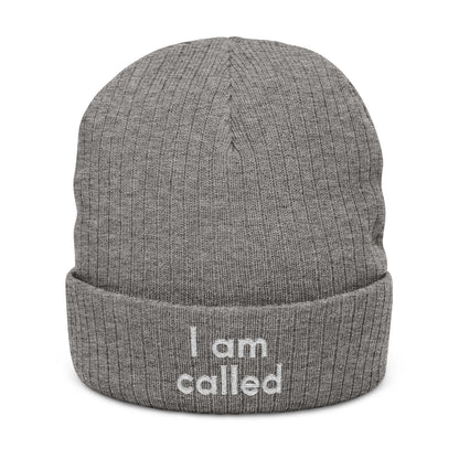 I Am Called Embroidered Ribbed Knit Beanie