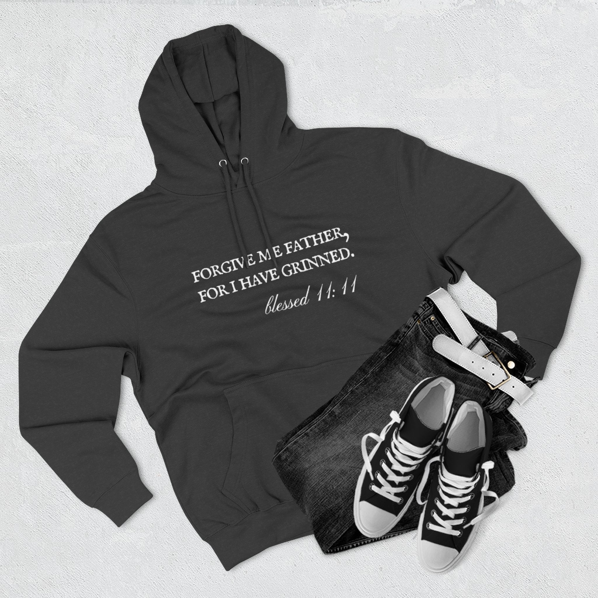 Forgive Me Father, For I Have Grinned Unisex Fleece Hoodie