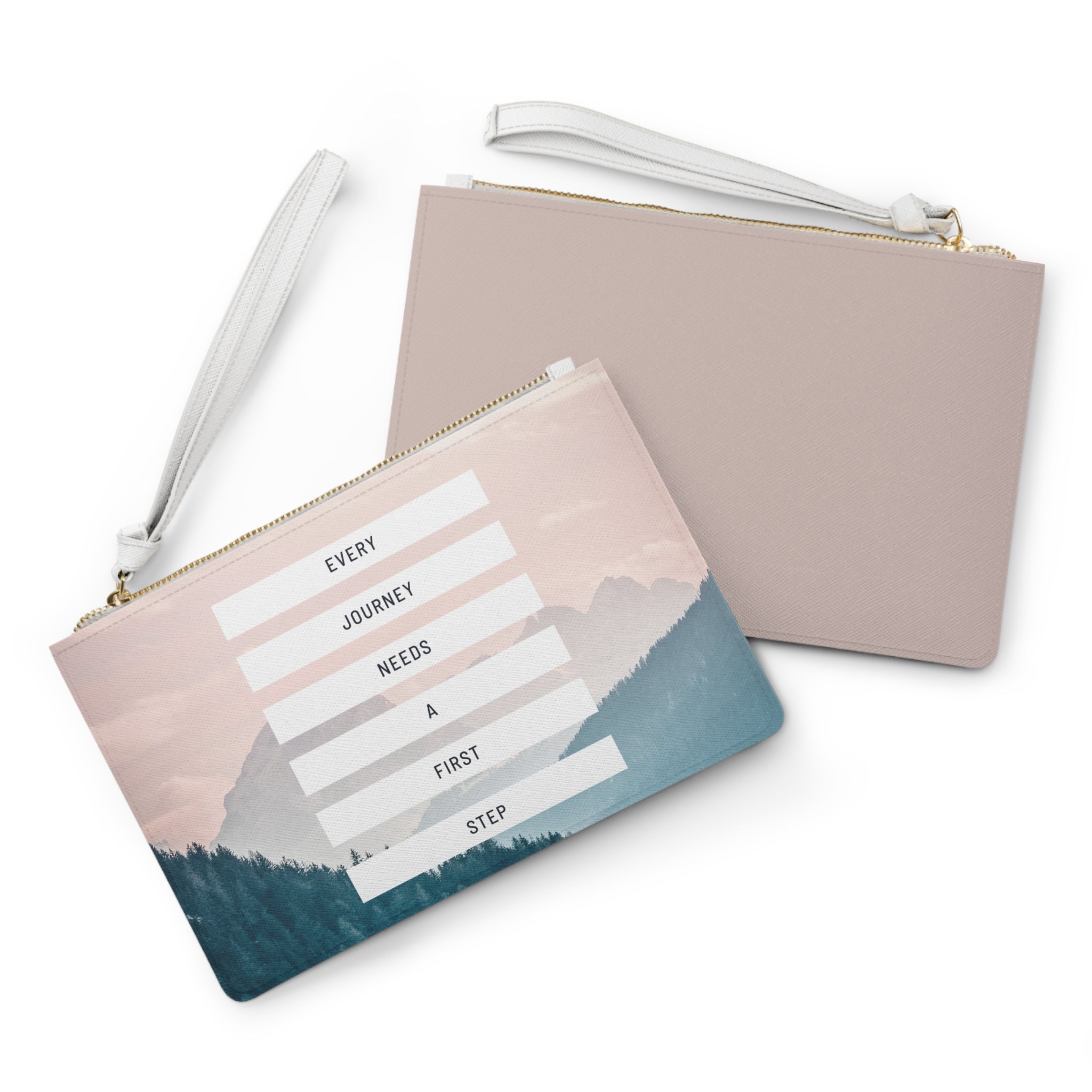 Every Journey Needs A First Step Clutch Bag