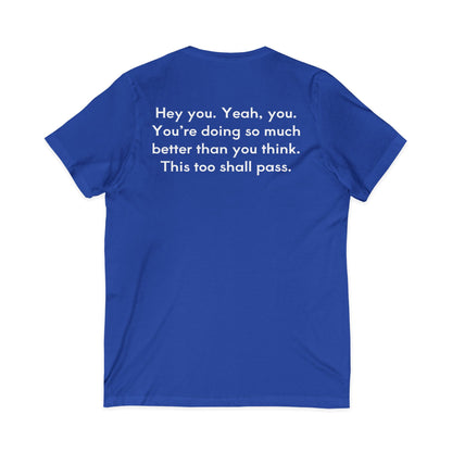 Keep Going Unisex V-Neck T-Shirt