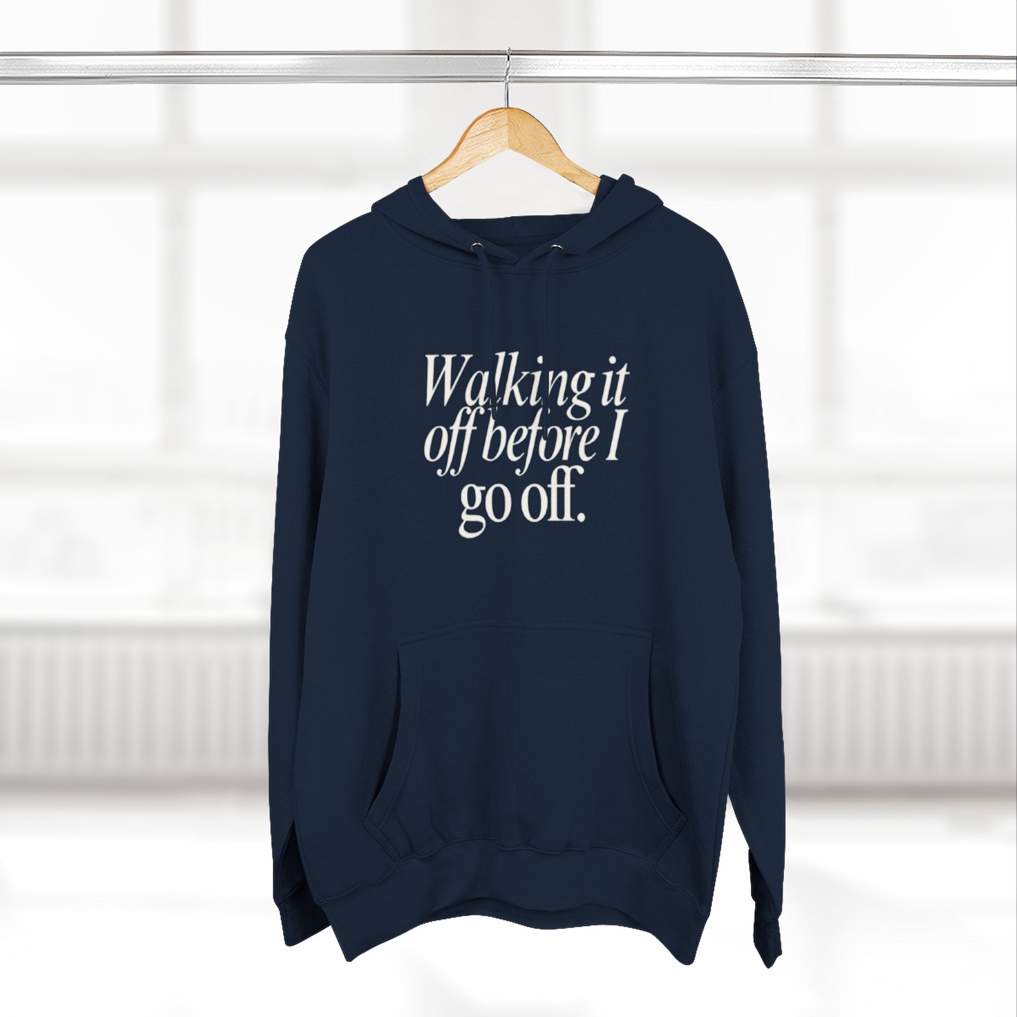 Walking It Off Before I Go Off Unisex Fleece Hoodie