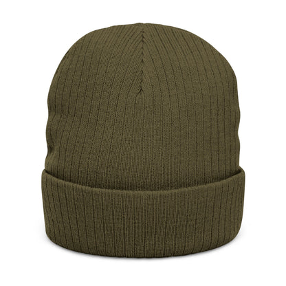 Be The Change Embroidered Ribbed Knit Beanie