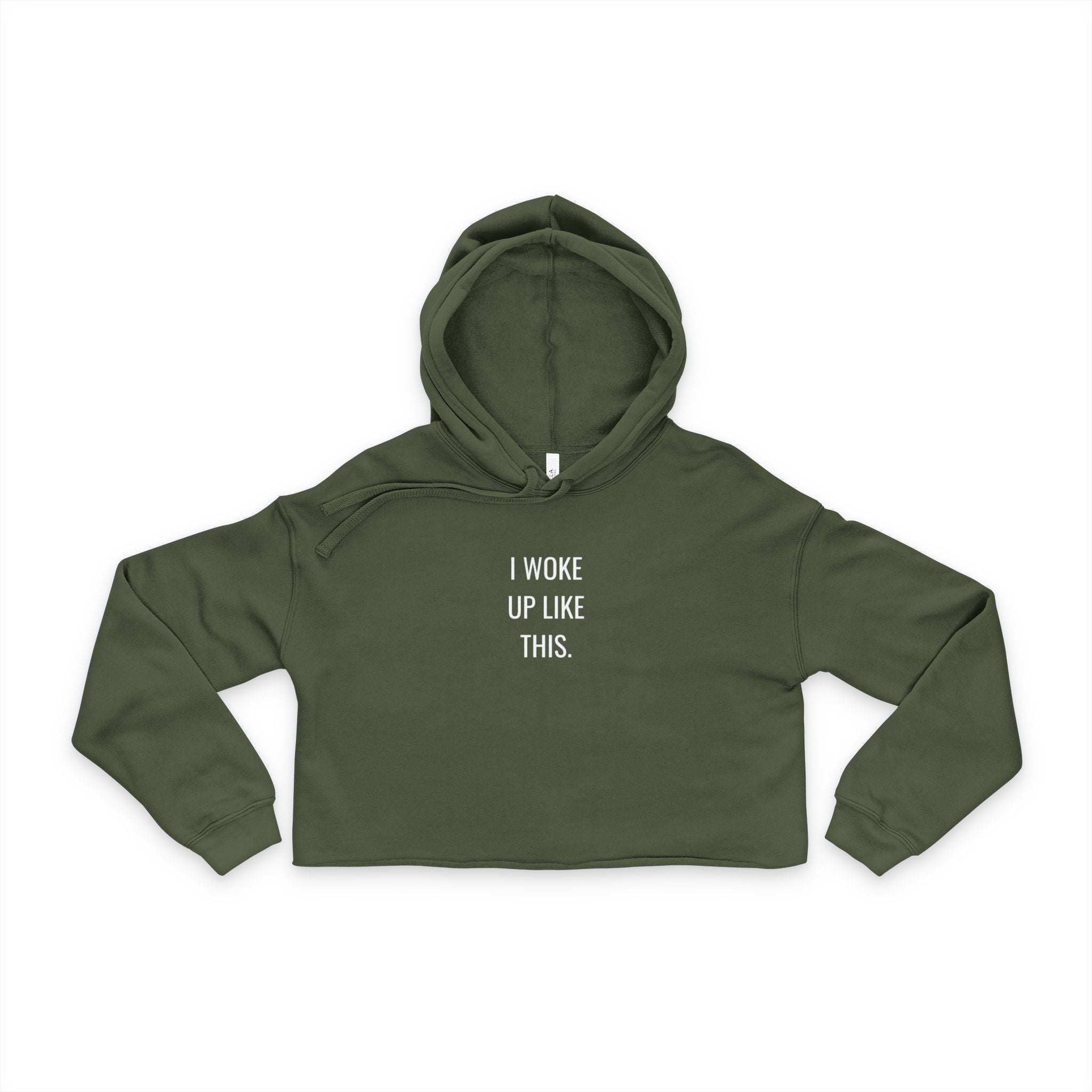 I Woke Up Like This Women's Cropped Hoodie
