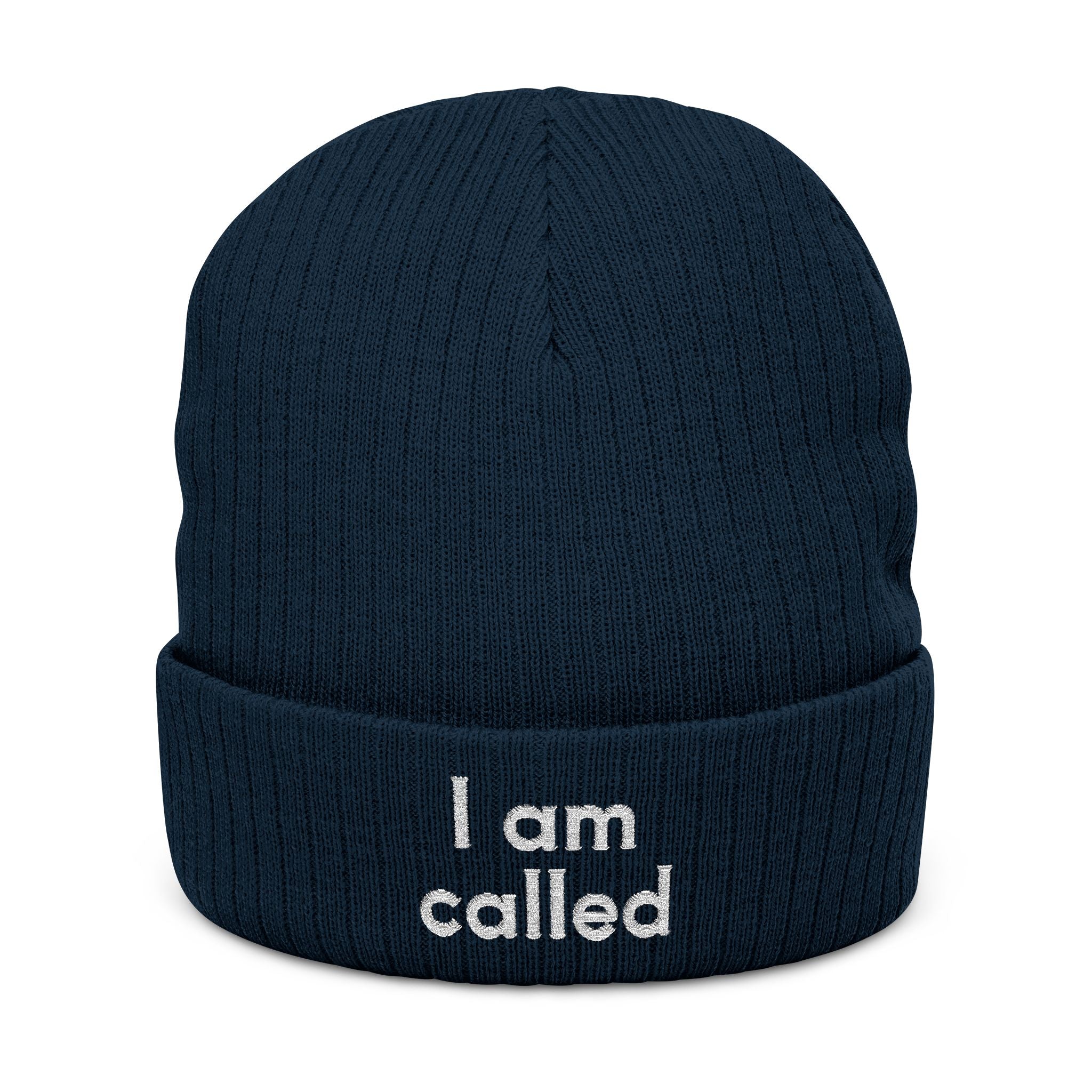 I Am Called Embroidered Ribbed Knit Beanie